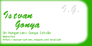 istvan gonya business card